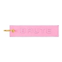 Trendy BRUTE woven Keychain - Pink pastel